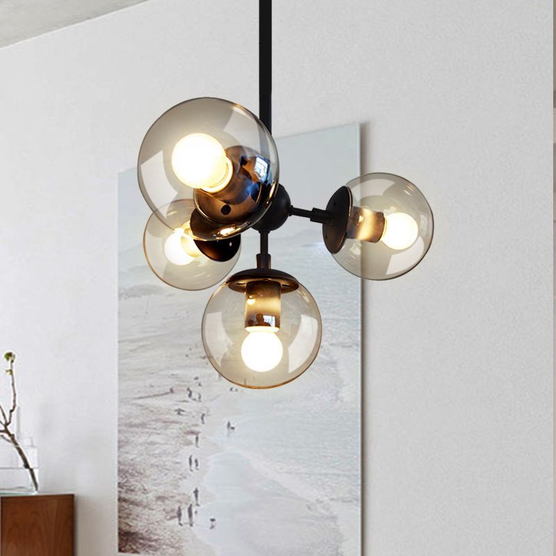 Valentina Modern Bubble LED Hanglampen Zwart  Glas Metaal Slaapkamer