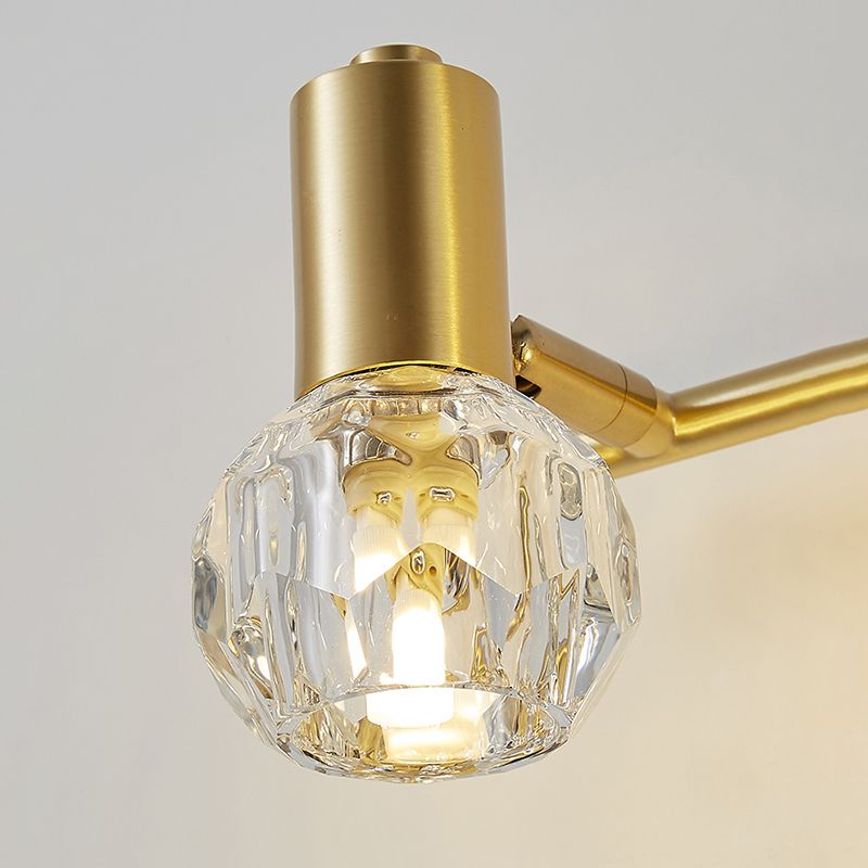 Kristy Retro LED Wandlamp Metaal/Crystal Goud Slaap/Woon/Badkamer