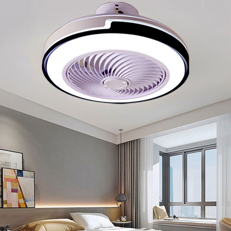Quinn Moderne Design LED Plafondventilator met Lamp Zwart-Wit  Koffie-Wit Woonkamer/Eetkamer