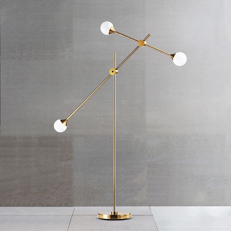 Valentina Design LED Vloerlamp Metaal/Glas Goud Slaap/Woon/Eetkamer