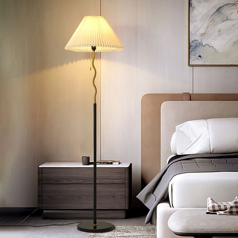 Ozawa Design LED Vloerlamp Metaal/Stof Zwart/Goud/Wit Slaap/Woon/Eetkamer