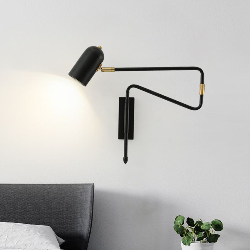 Freja Moderne Design Wandlamp Metaal Verstelbaar Zwart/Goud Slaapkamer/Woonkamer