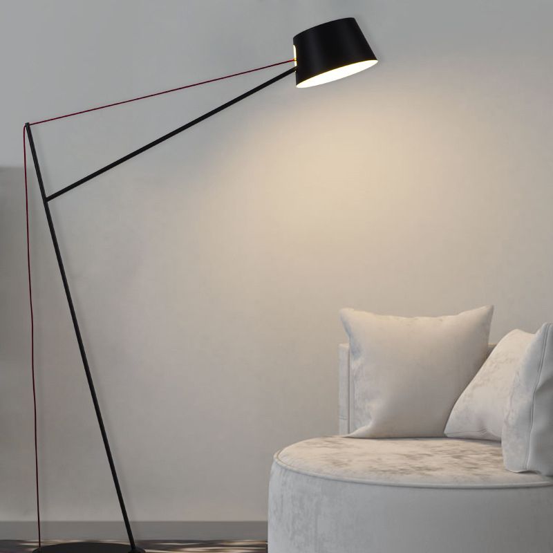 Salgado Moderne Design LED Boogvormige Metalen Vloerlamp Zwart Slaapkamer/Woonkamer
