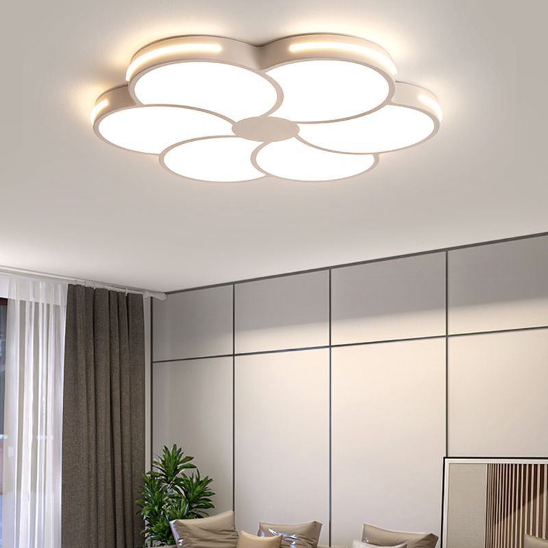 Hana Design Bloem LED Plafondlamp Metaal/Acryl Wit Slaap/Woon/Eetkamer