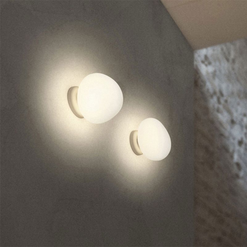 Valentina Design Elliptische LED Wandlamp Metaal/Glas Wit Slaap/Woon/Badkamer