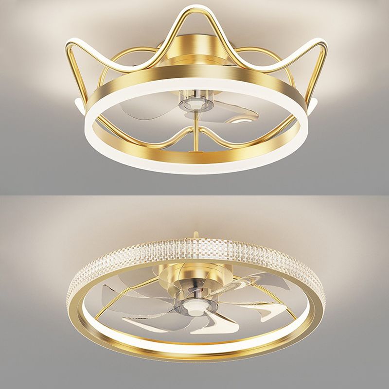 Kirsten Decoratief Design LED Plafondventilator met Lamp Metaal/Acryl Woonkamer/Eetkamer
