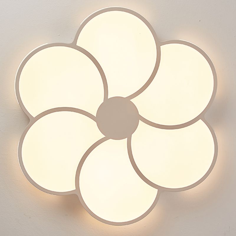 Hana Design Bloem LED Plafondlamp Metaal/Acryl Wit Slaap/Woon/Eetkamer