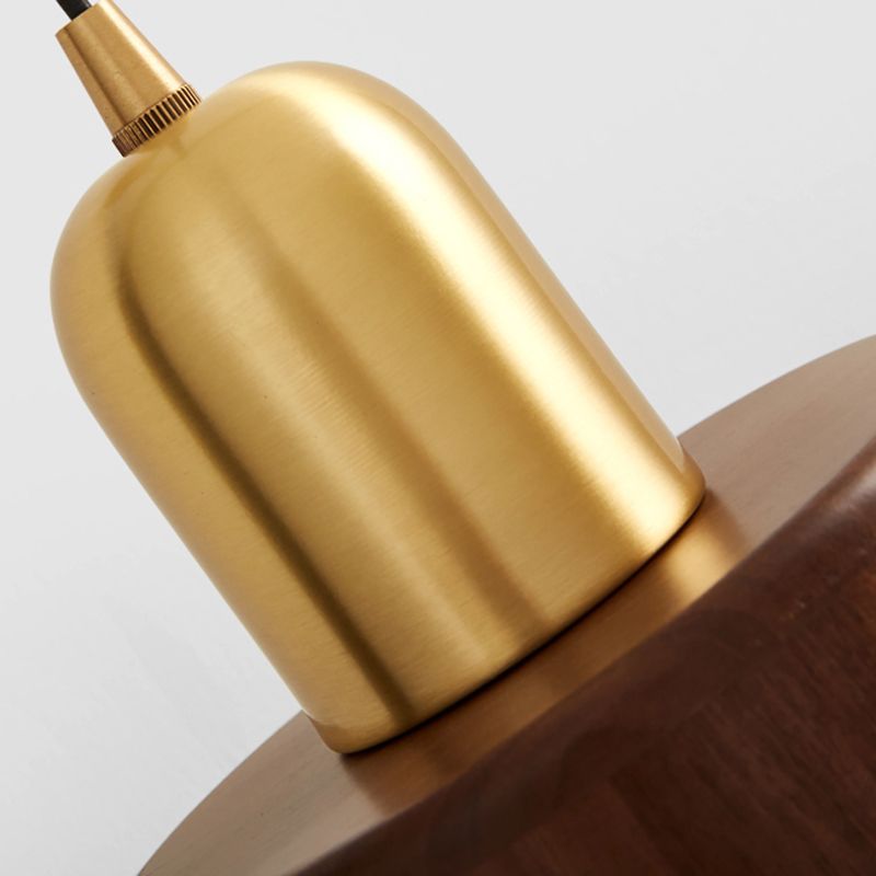 Ozawa Vintage Cilinder Wandlamp Hout/Metaal Goud Slaapkamer/Eetkamer/Woonkamer