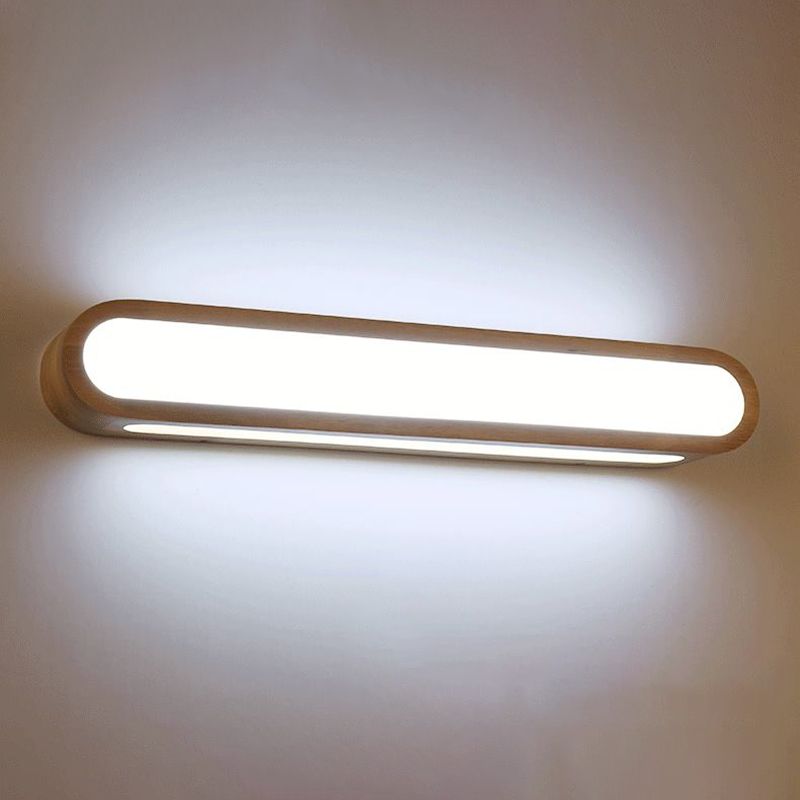 Ozawa Rechthoekige Energiebesparende Langwerpige Wandlamp Hout/Acryl Slaapkamer/Eetkamer/Woonkamer