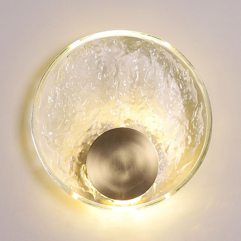 Kristy Design Ronde LED Wandlamp Metaal/Crystal Goud/Transparant Slaap/Woon/Badkamer