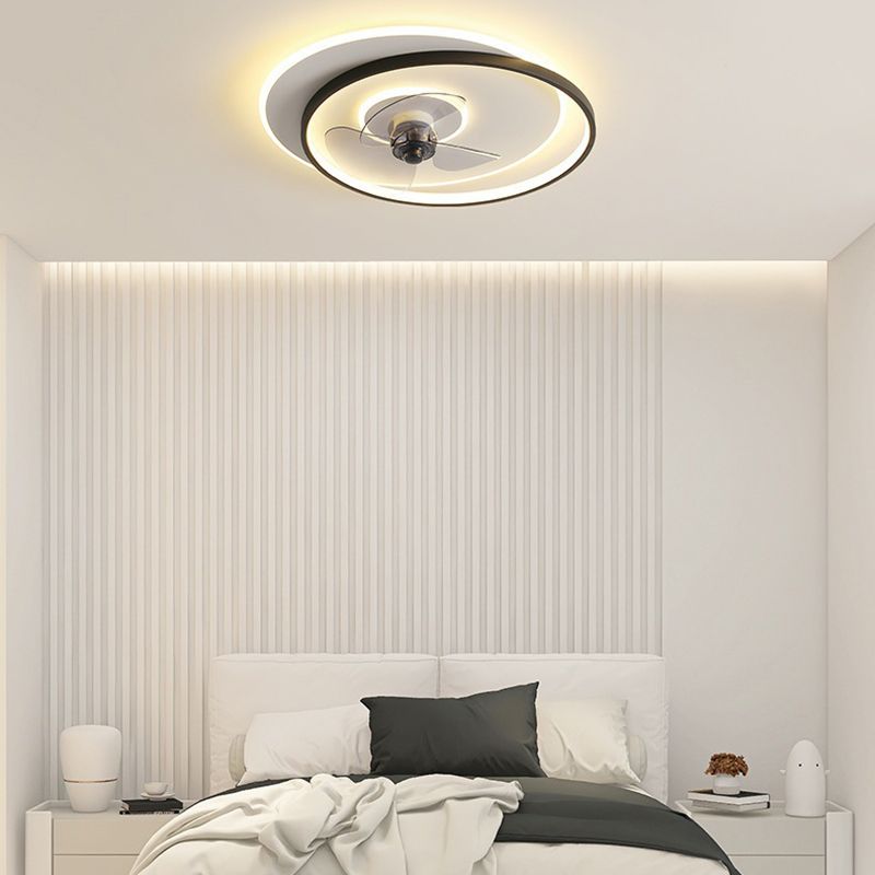 Arisha Moderne Design LED Plafondventilator met Lamp Metaal/Acryl Zwart/Wit Woonkamer/Eetkamer