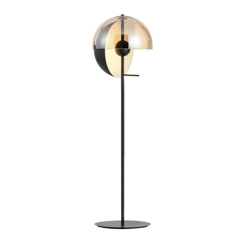 Salgado Moderne Design LED Geometrische Metalen Glazen Vloerlamp Zwart/Amber Slaapkamer/Woonkamer
