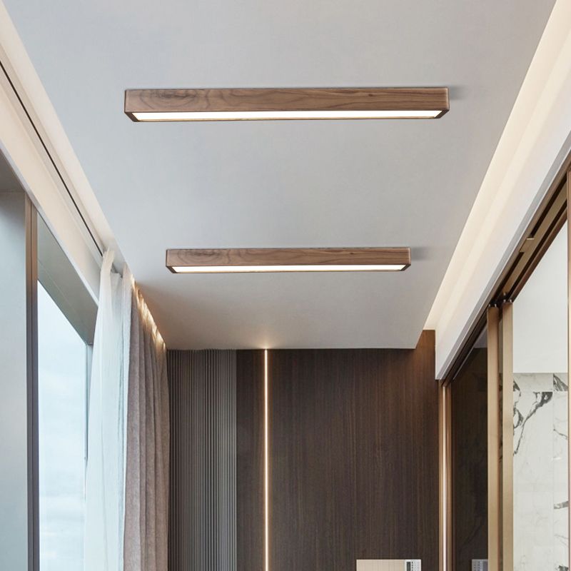OzawaModerne Design LED Plafondlamp Hout Acryl Woonkamer Keuken