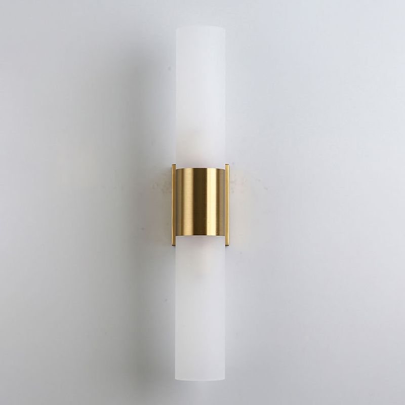 Leigh Moderne Cilinder LED Wandlamp Metaal/Glas Zwart/Goud Slaap/Woon/Badkamer