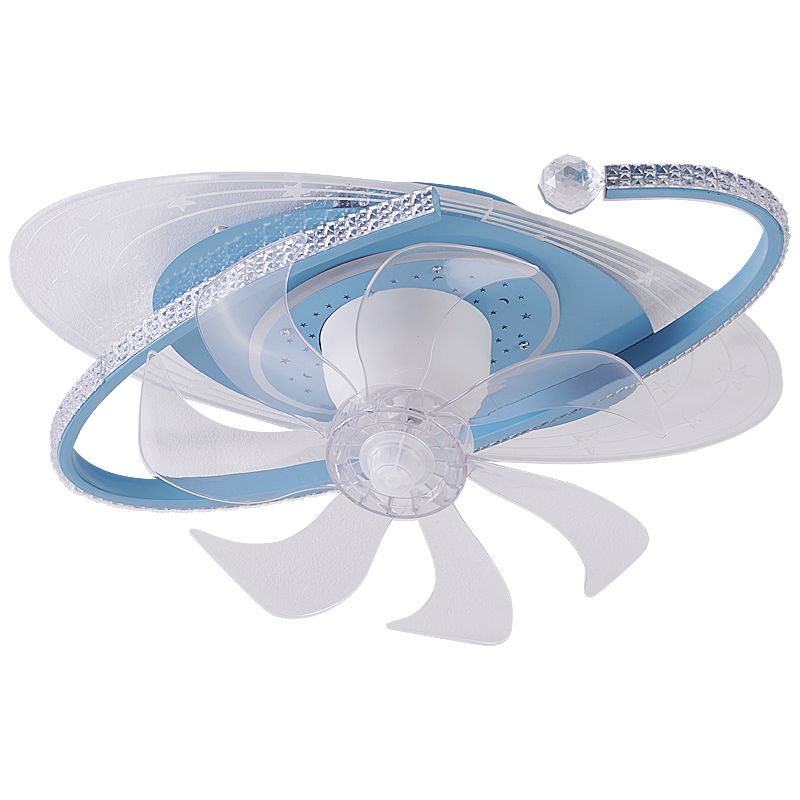 Minori Moderne Fan LED Plafondventilator met Lamp Metaal/Acryl Blauw/Zwart/Roze Slaap/Woon/Eetkamer