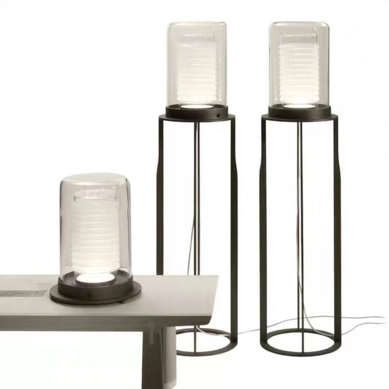Eryn Moderne Cilinder LED Vloerlamp Metaal/Glas Zwart Slaap/Woon/Eetkamer
