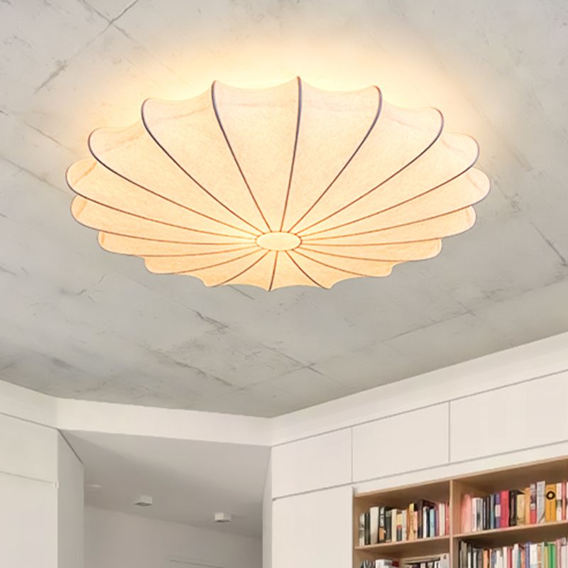 Renée Moderne Design LED Plafondlamp Stof Wit Woonkamer Keuken