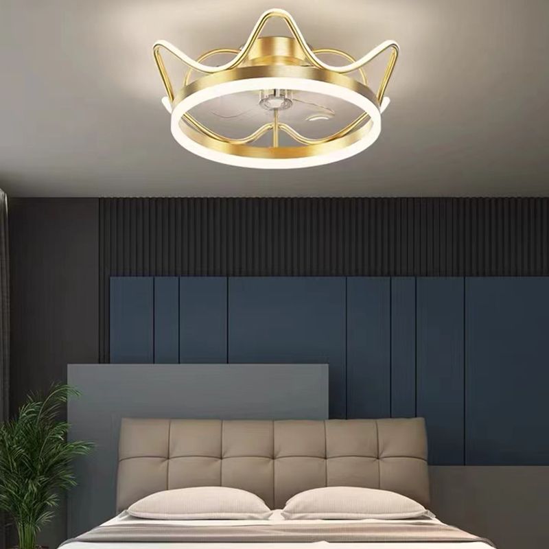 Kirsten Decoratief Design LED Plafondventilator met Lamp Metaal/Acryl Woonkamer/Eetkamer