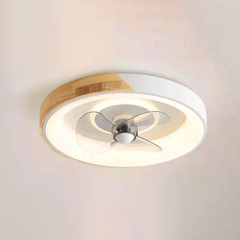 Ozawa Design Rond/Vierkant Plafondventilator met Lamp Metaal/Acryl Wit/Groen/Grijs Slaap/Woon/Eetkamer