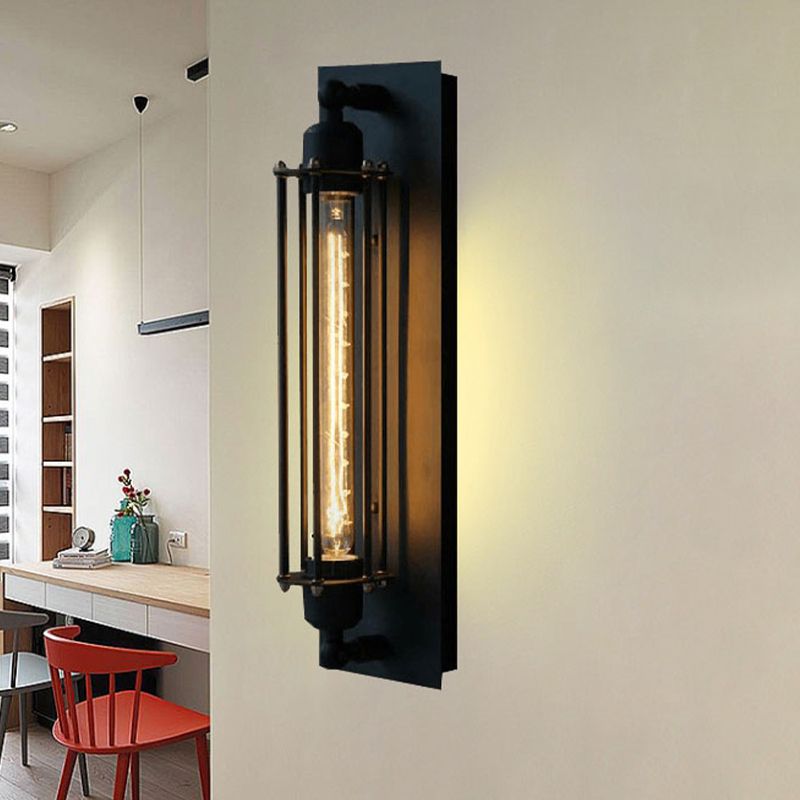 Orr Industrie Retro Design LED Wandlamp Zwart Metaal Woonkamer