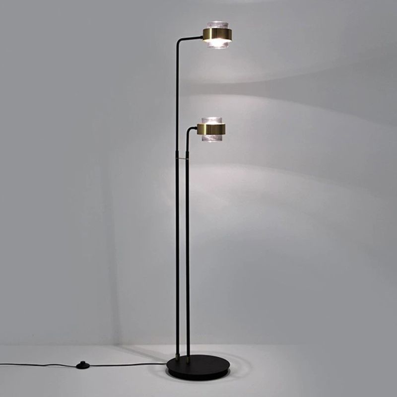 Salgado Moderne LED Vloerlamp Metaal/Glas Zwart Slaap/Woon/Eetkamer