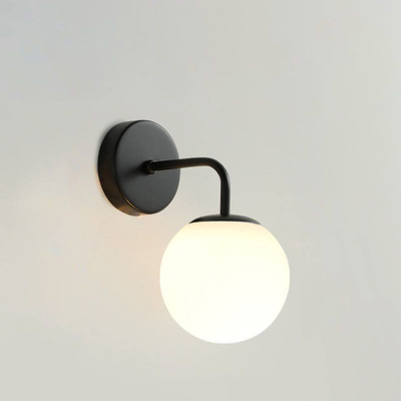 Valentina Moderne Design Wastafel LED Wandlamp Zwart/Goud Metaal/Glas Slaapkamer/Eetkamer/Woonkamer