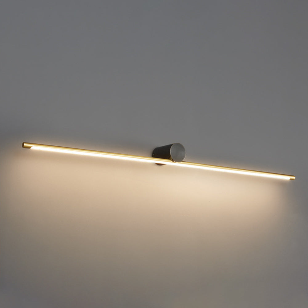 Leigh Moderne Design LED Minimalistische Lineaire Acryl Wandlamp Zwart/Goud Bad/Slaapkamer