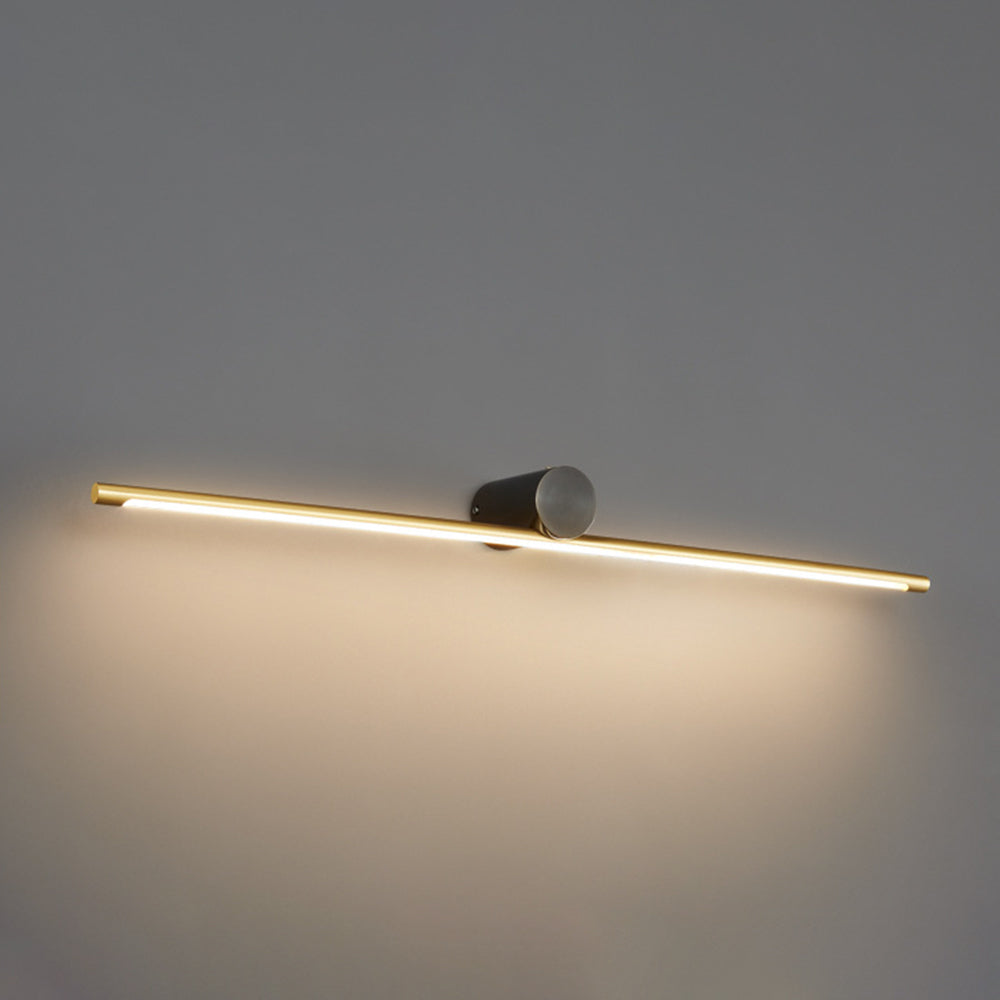 Leigh Moderne Design LED Minimalistische Lineaire Acryl Wandlamp Zwart/Goud Bad/Slaapkamer