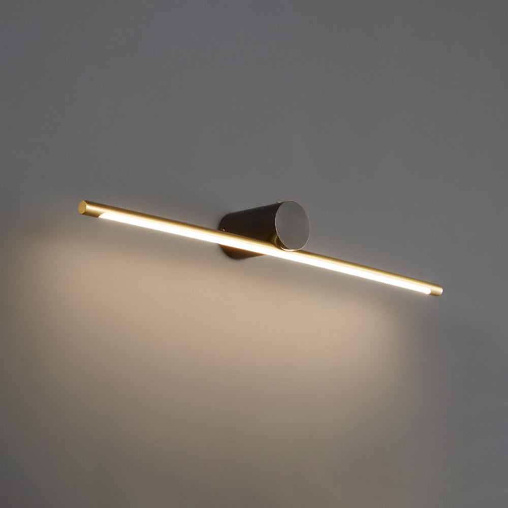 Leigh Moderne Design LED Minimalistische Lineaire Acryl Wandlamp Zwart/Goud Bad/Slaapkamer