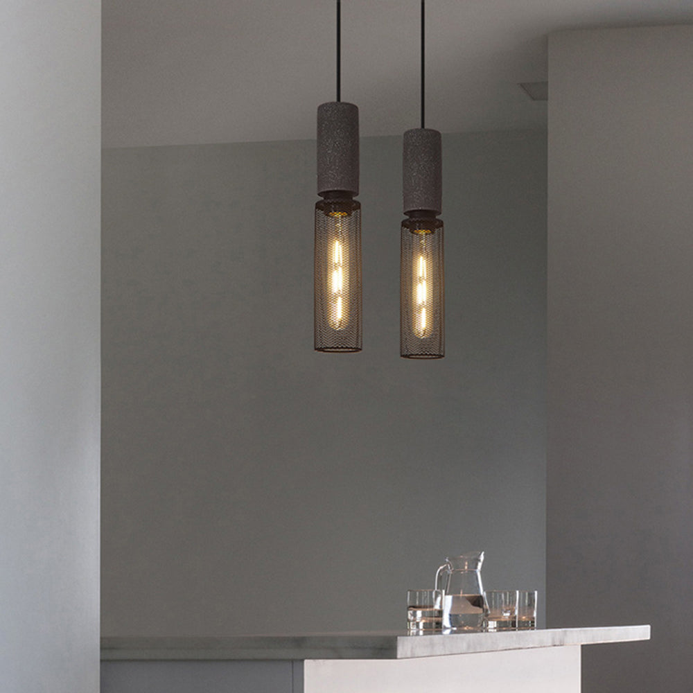 Zaid Industriële Design Cilindervormige Hanglamp Cement/Metaal/Steen Eetkamer/Bar