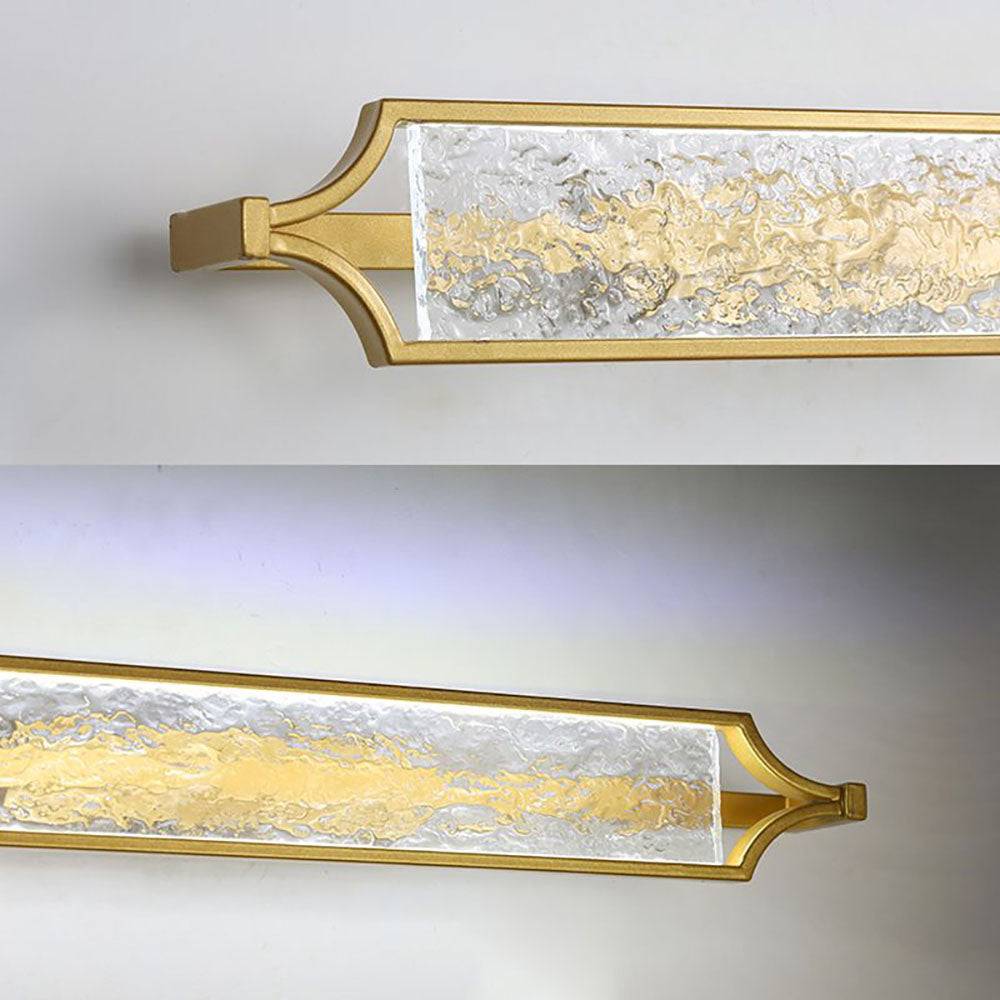 Leigh Moderne Design LED Wandlamp Spiegel Front Metaal/Acryl Wastafel Wit/Goud Eetkamer