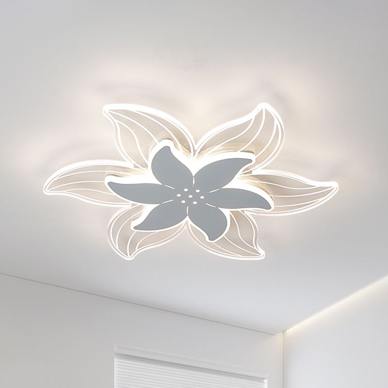 Hana Moderne Design LED Plafondlamp Wit Metaal Acryl Woonkamer