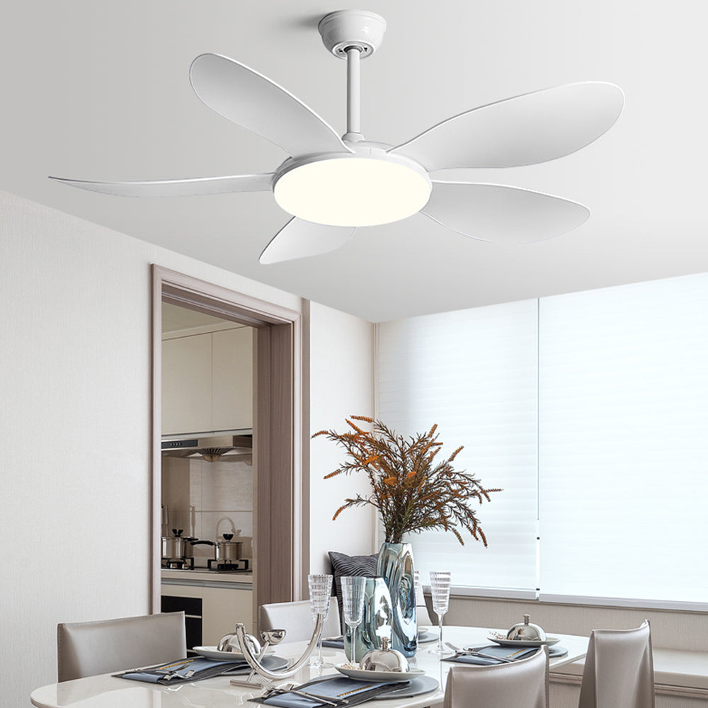 Ozawa Moderne Plafondventilator met Lamp Metaal/Acryl Hout/Wit Slaap/Woon/Eetkamer