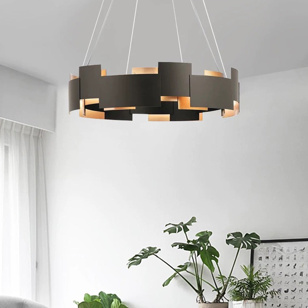 Evette Moderne Ronde LED Hanglamp Metaal Zwart Slaap/Woon/Eetkamer