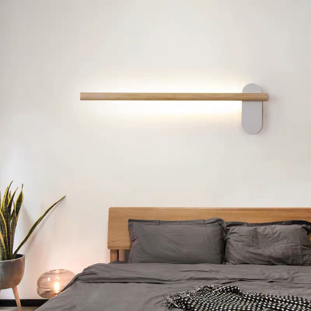 Ozawa Moderne Lineair LED Wandlamp Hout Wit/Hout Slaapkamer/Woonkamer/Eetkamer