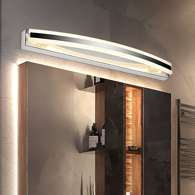 Leigh Moderne Ovaal LED Wandlamp Metaal/Acryl Silver Slaap/Woon/Badkamer