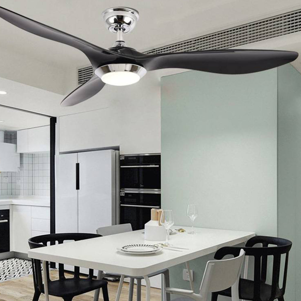 Garner Moderne Design LED Plafondventilator met Lamp Metaal/Acryl Zwart/Geel Woonkamer/Eetkamer