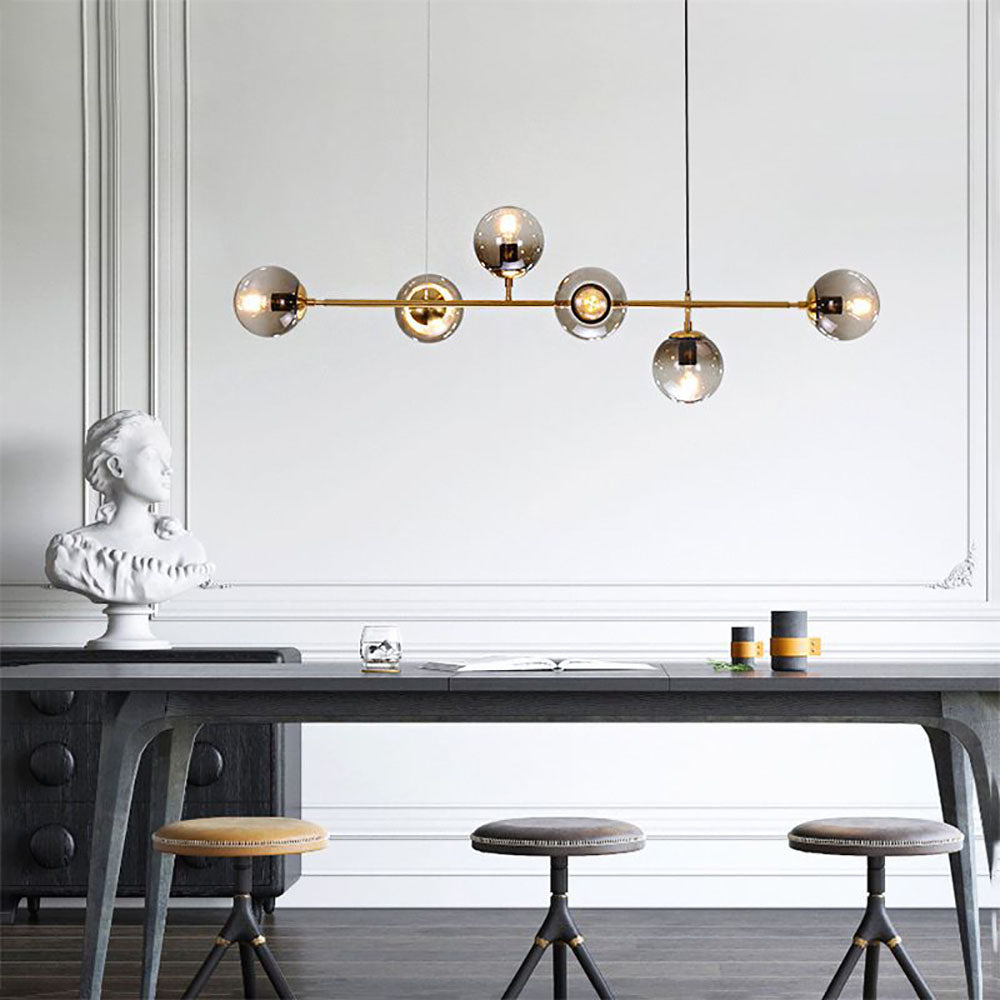 Valentina Moderne Bubbel Hanglamp Metaal/Glas Goud Woonkamer/Slaapkamer