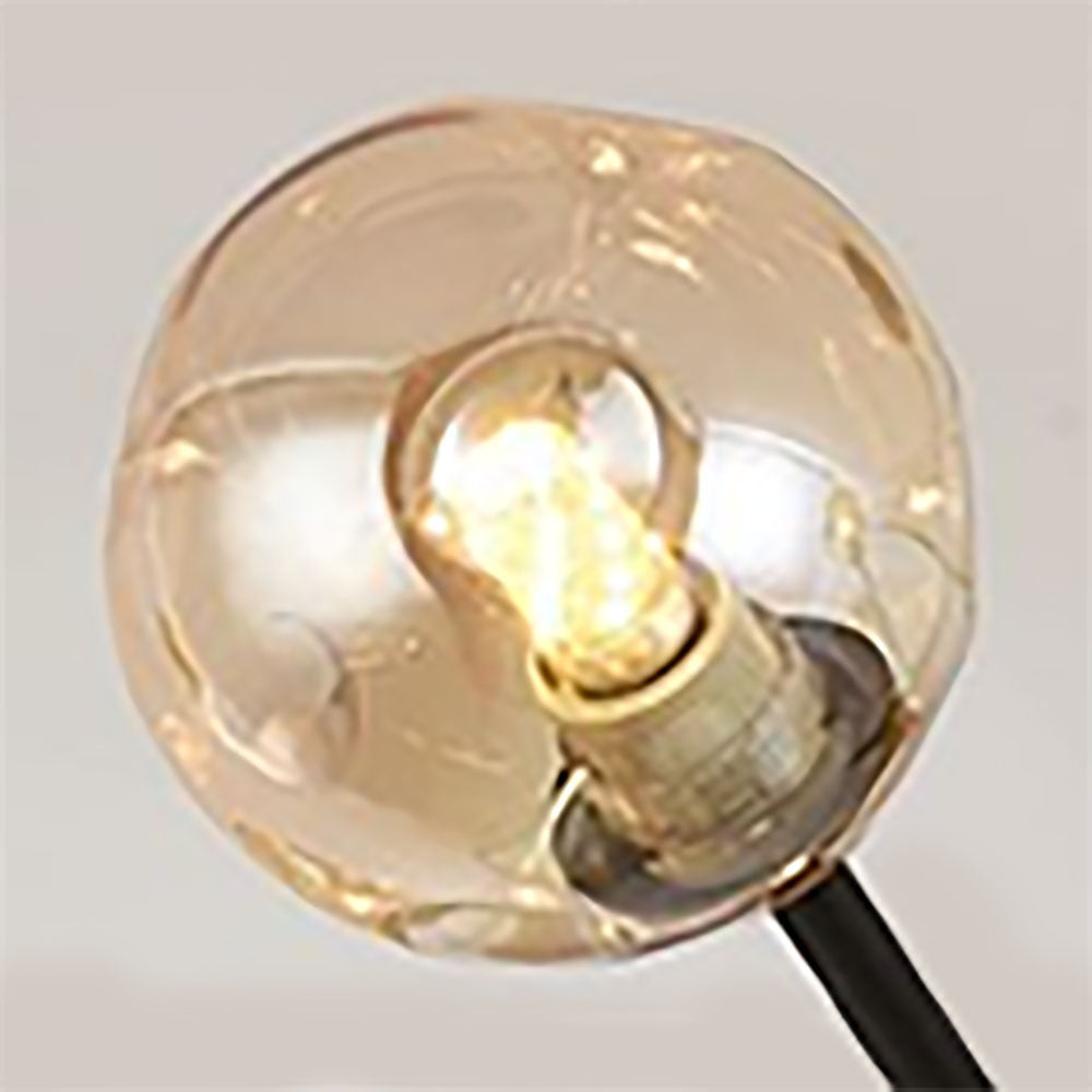 Valentina Moderne Design LED Decoratieve Hanglamp Glazen Bellen Amber Metaal/Glas Woon/Slaapkamer