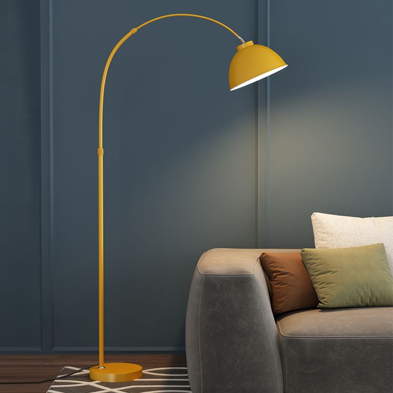 Morandi Moderne Boogvormige Vloerlamp Zwart/Rood/Geel Metaal Slaapkamer/Woonkamer