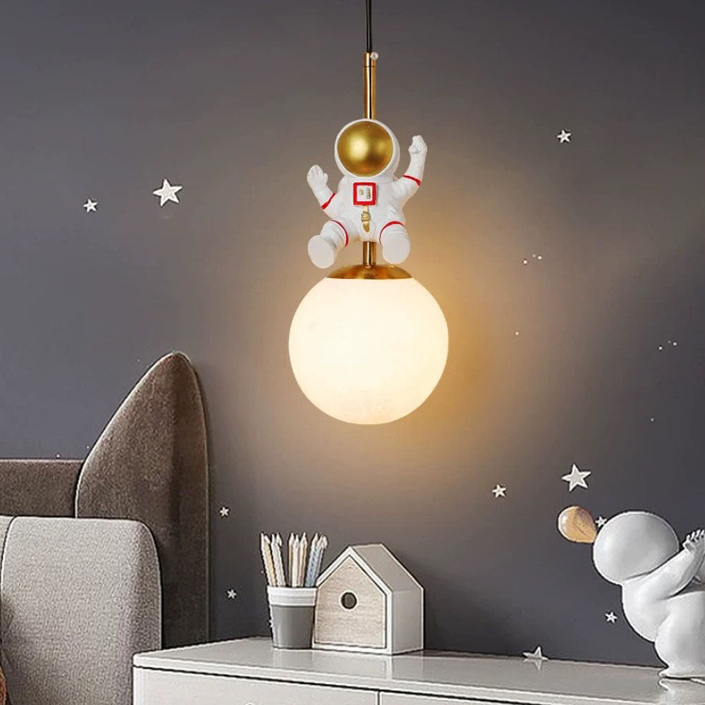 Minori Design Astronauten LED Plafondlamp Metaal/Acryl Wit Slaap/Woon/Eetkamer