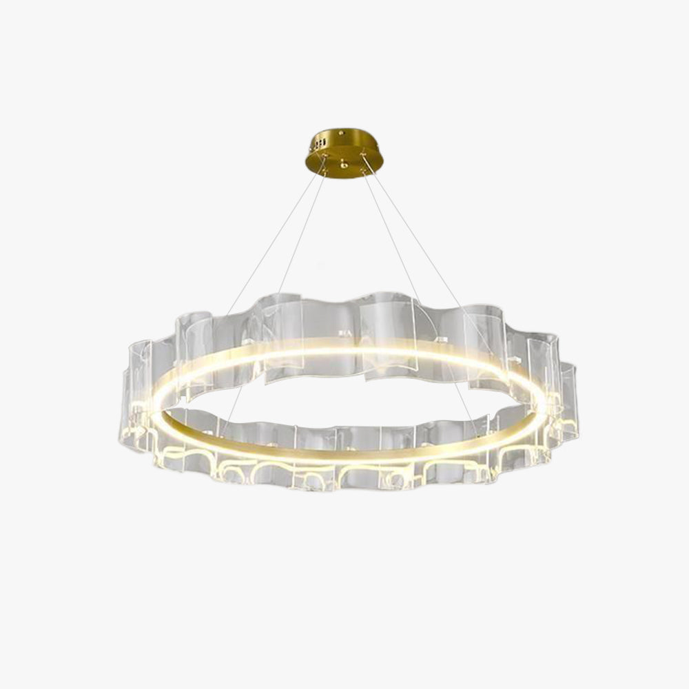 Evette Moderne Design LED Hanglamp Creative Ring Metaal/Arcylische Goud Woon/Slaapkamer