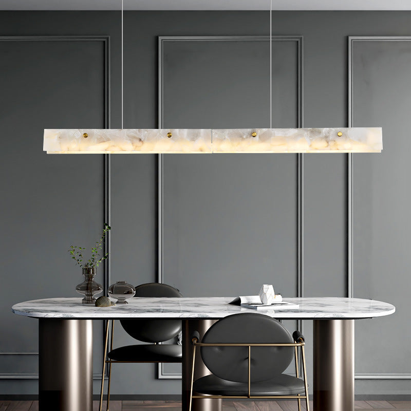 Edge Moderne LED Hanglampen Wit Metaal/Marmer Eetkamer/Bar