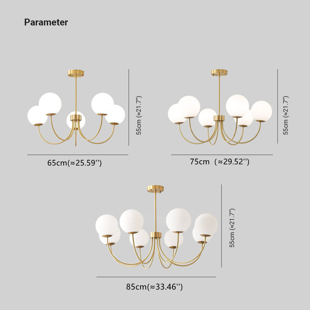 Valentina Moderne Design LED Bol Kroonluchter Metaal/Glas Goud Woonkamer/Slaapkamer