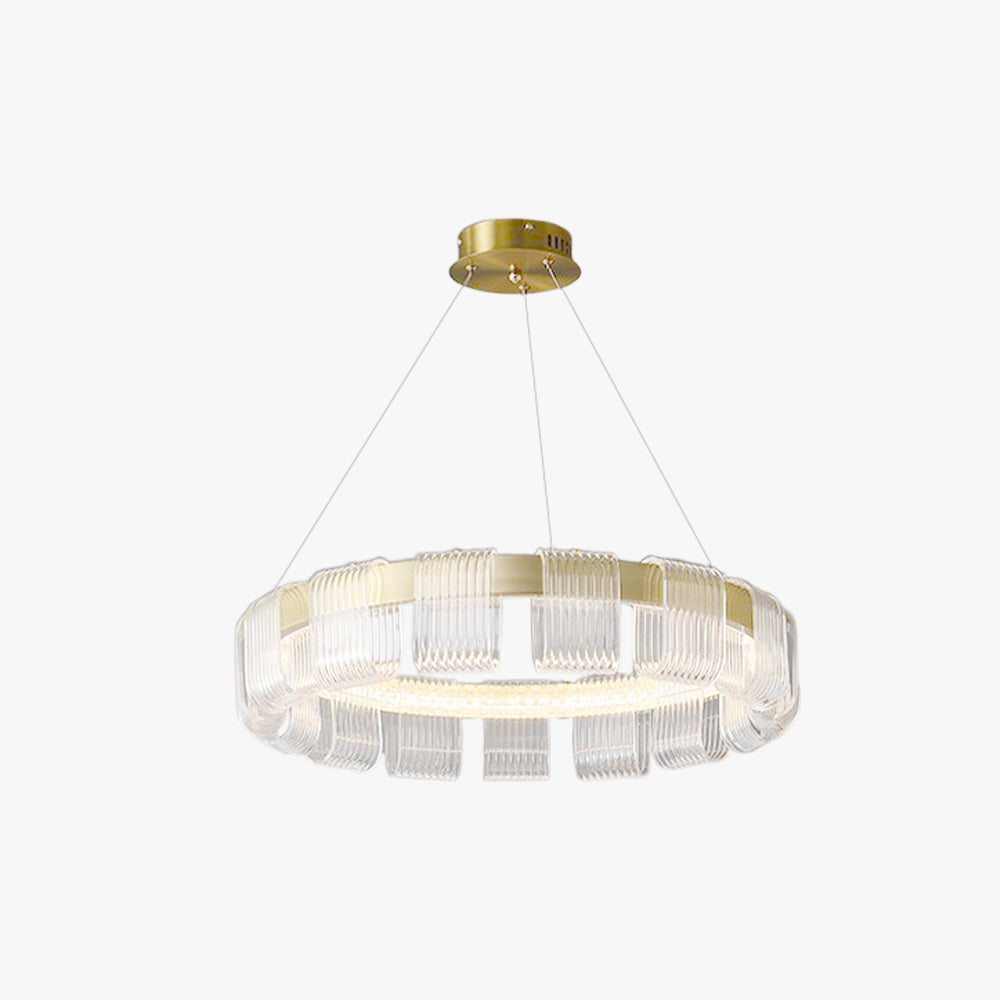 Evette Moderne Ronde LED Hanglamp Metaal/Acryl Goud/Transparant Slaap/Woon/Eetkamer