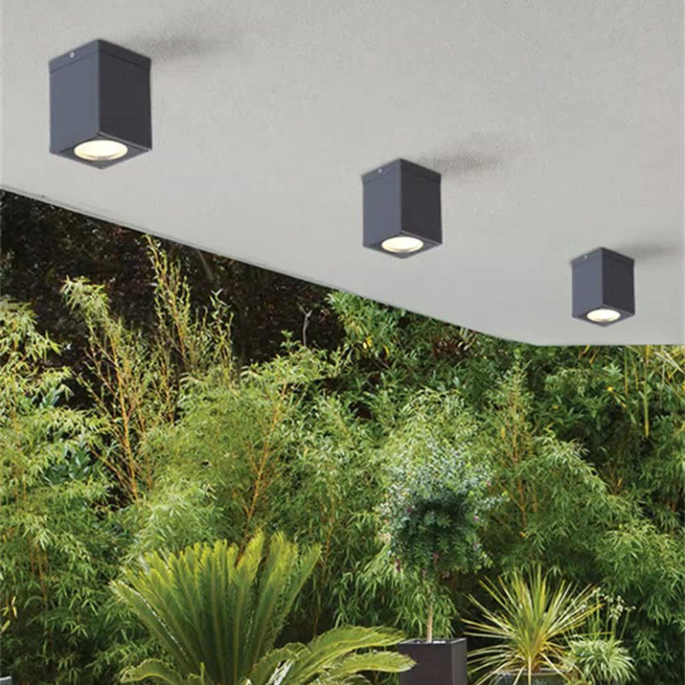 Orr Modern Design LED Plafondlamp Zwart Metaa Glas  Hal Tuin