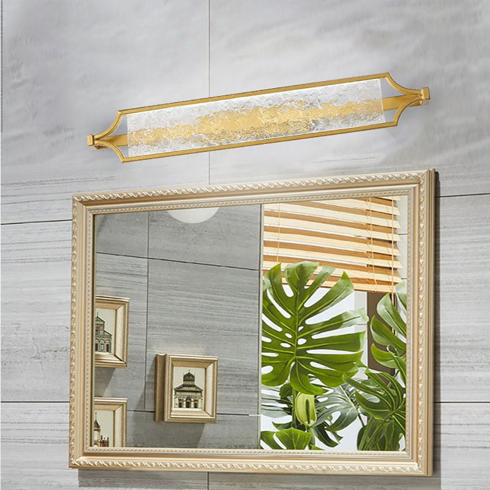 Leigh Moderne Design LED Wandlamp Spiegel Front Metaal/Acryl Wastafel Wit/Goud Eetkamer