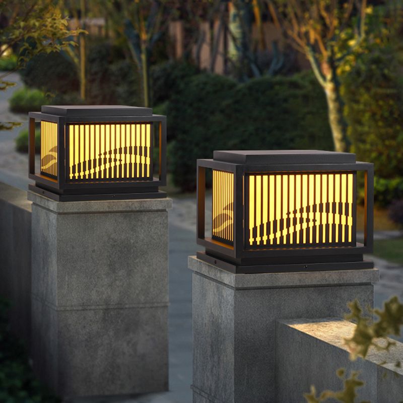 Riley Moderne LED Vierkant Buitenlamp Metaal Zwart Tuin/Stoeprand