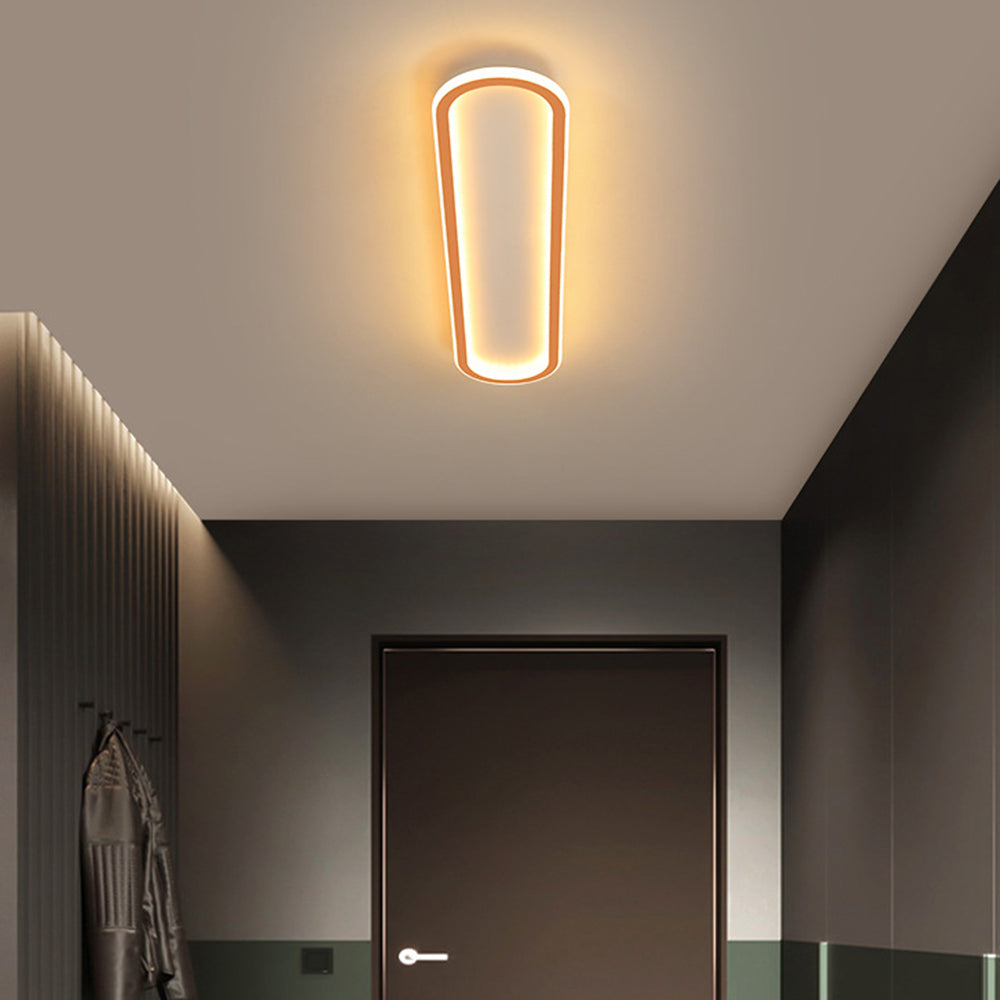Quinn Minimalistisch Elliptische LED Plafondlamp Metaal/Acryl Zwart/Goud/Roségoud