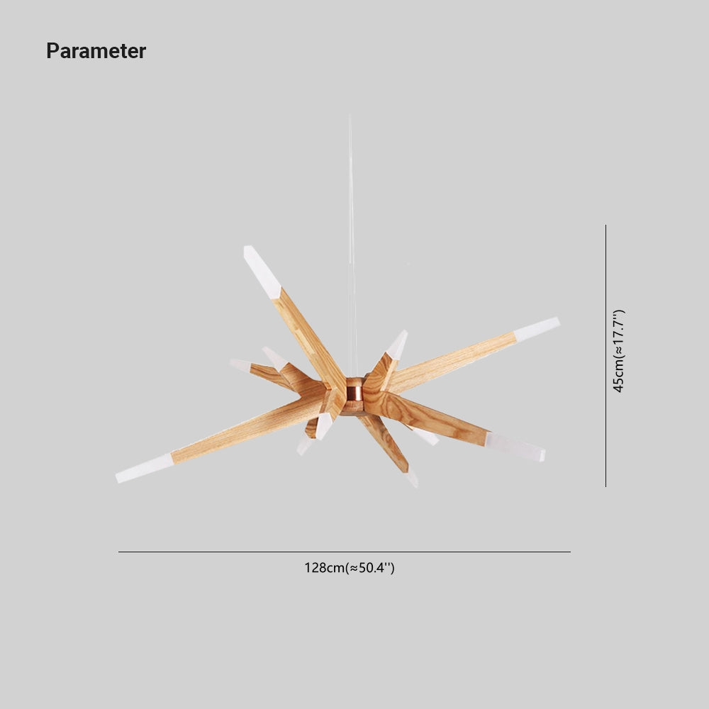 Ozawa Bijzondere LED Hanglamp Hout Metaal Eetkamer Slaapkamer